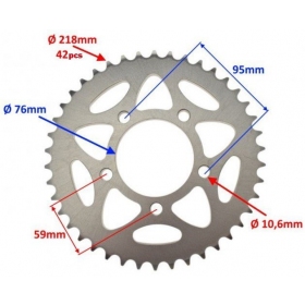 Rear sprocket JTR15 BENELLI TRK 502 / LEONCINO 500 2017-2020