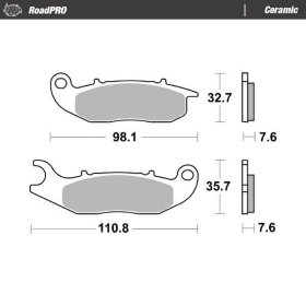MOTO-MASTER Ceramic Front Brake Pads AJP / Derbi / Honda / Scorpa 125-610 08-26