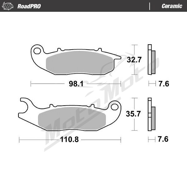 MOTO-MASTER Ceramic Front Brake Pads AJP / Derbi / Honda / Scorpa 125-610 08-26
