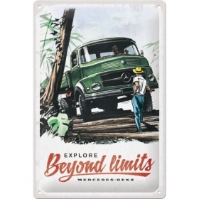 Metal tin sign Mercedes-Benz Explore Beyond Limits 20x30