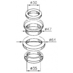 Fork bearing set BUZZETTI PIAGGIO BEVERLY / GILERA NEXUS 250 / 300