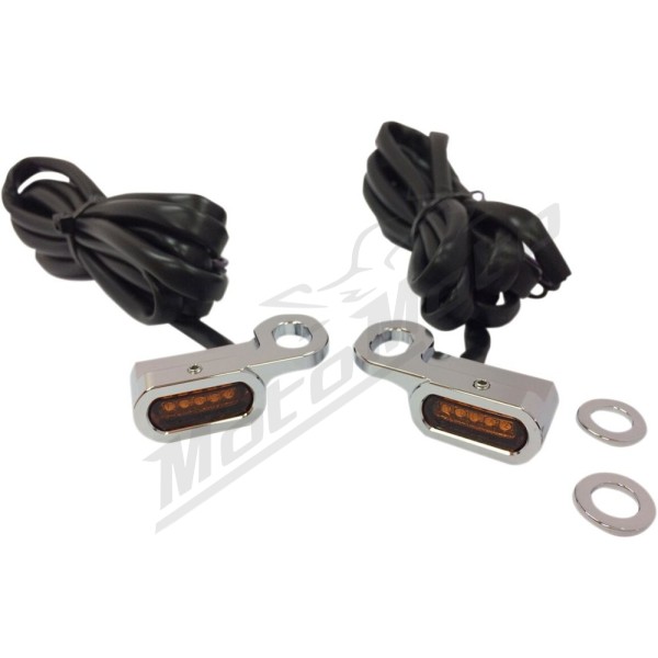 DRAG SPECIALTIES LED Handlebar Marker Lights Harley Davidson FLHTCU / FLHTCUL / FLHTK / FLHTKL / FLHTKSE / FLHX 1250-1800cc 09-17