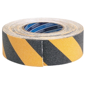 DRAPER Safety Grip Tape Black/Yellow 18m