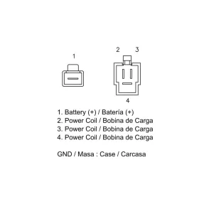 DZE Voltage regulator (12V, 35A) Yamaha VMX-12 / XV 535-1200 84-96