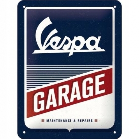 Metal tin sign VESPA GARAGE 15x20