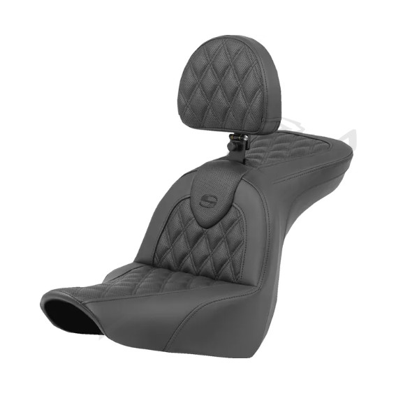 SADDLEMEN Road sofa Sėdynė su atlošu Harley Davidson FLSB / FXLR / FXLRS / FXLRST 1750-1923 18-25
