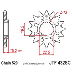 Front sprocket  JTF432SC