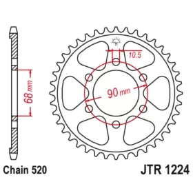 Rear Sprocket JTR1224 Black