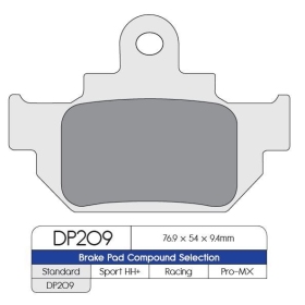 DP BRAKES Standard Sintered Metal Brake Pads Suzuki DR 600cc 85-89