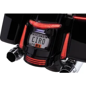 CIRO Latitude Clear Taillight and License Plate Mount black HARLEY DAVIDSON FLHR / FLHRXS / FLHT / FLHTCU / FLHTK / FLHX / FLHXSE / FLTRX 1690-1923 14-25