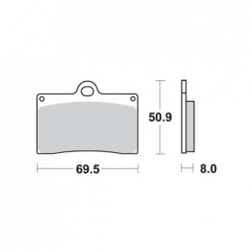 STABDŽIŲ TRINKELĖS FERODO FRP408P / MCB540 STANDARD PLATINUM