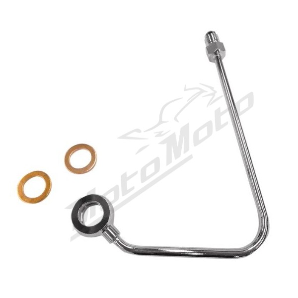 MAGNUM SHIELDING ABS Upper Brake Line Adapter Chrome Harley Davidson FLSTC / FLSTF / FLSTN / FLS / FLSS / FXSE 1690/1800 12-17