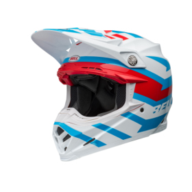 BELL Moto-9S Flex Helmet - Banshee Gloss White/Red