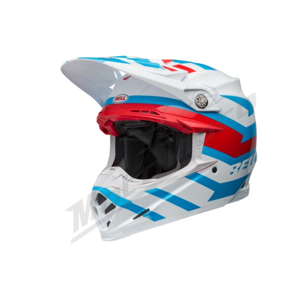 BELL Moto-9S Flex Helmet - Banshee Gloss White/Red