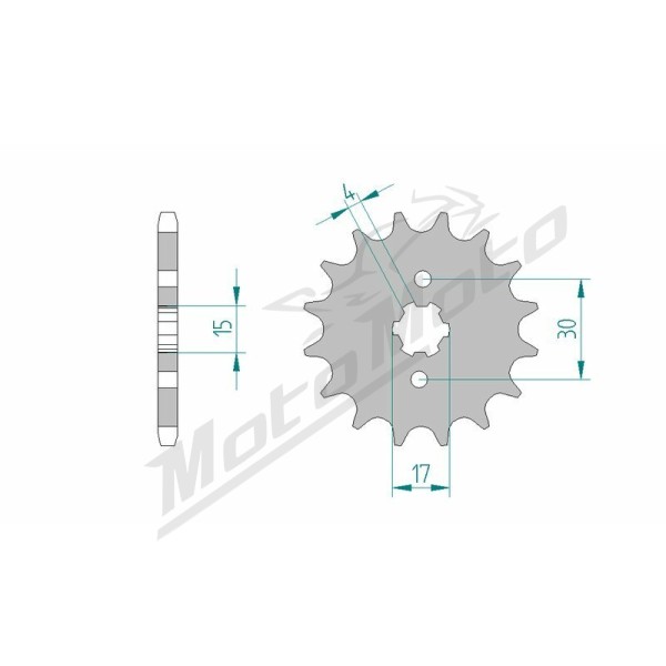 AFAM Steel Standard Front Sprocket 20107 - 428 14-15 teeth HONDA CRF / K-PIPE / XR 100-125cc 85-13