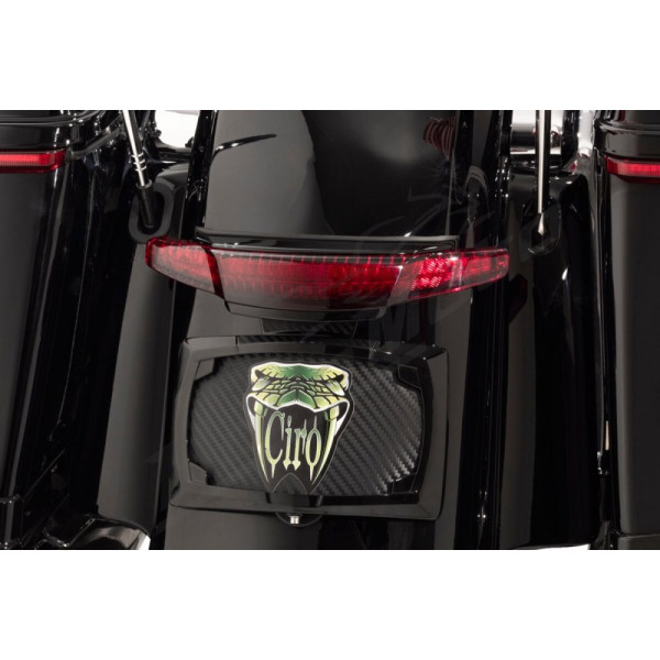 CIRO Latitude Red Taillight and License Plate Mount HARLEY DAVIDSON FLHRXS / FLHX / FLHXS / FLHXSE / FLTRX / FLTRXS / FLTRXSE 1690-1923 14-25