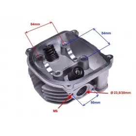 Cylinder head GY6 125cc 4T 52mm 