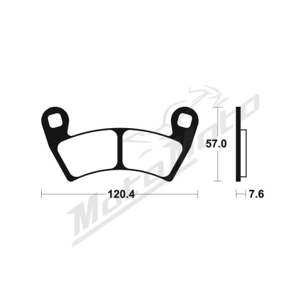 TECNIUM MX/ATV Sintered Metal Brake pads MOA397 Polaris General / Ranger 500/1000 90-21