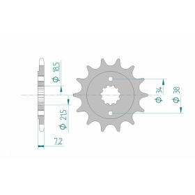 AFAM Steel Standard Front Sprocket 20320 - 520 12-14 teeth HONDA CRF / CB / CBR / XR / NX 250-300cc 88-26