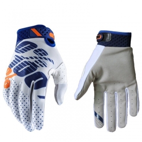100% WHITE RideFit gloves