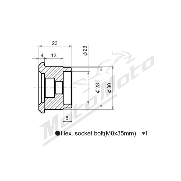 DAYTONA Adapter For Barend Mirror Kawasaki ER-6 / Ninja / Versys / Vulcan / Z / Zephyr 650-1100cc 92-23