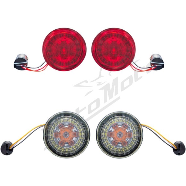 CUSTOM DYNAMICS ProBEAM® Posūkių signalų komplektas Harley Davidson FLD / FLHC / FLHCS 1584-1977cc 11-24
