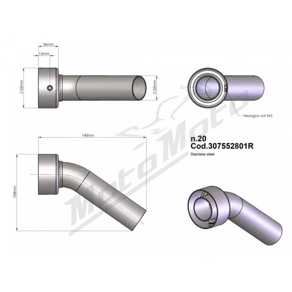 LEOVINCE DB Killer Insert KAWASAKI ER-6F 650 06-16