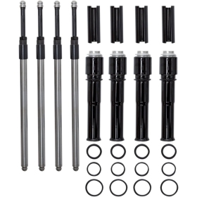 S&S CYCLE Quickee Pushrod Kit with Gloss Black Covers Harley Davidson FLD / FLHR / FLHRC 1450-1800cc 99-17