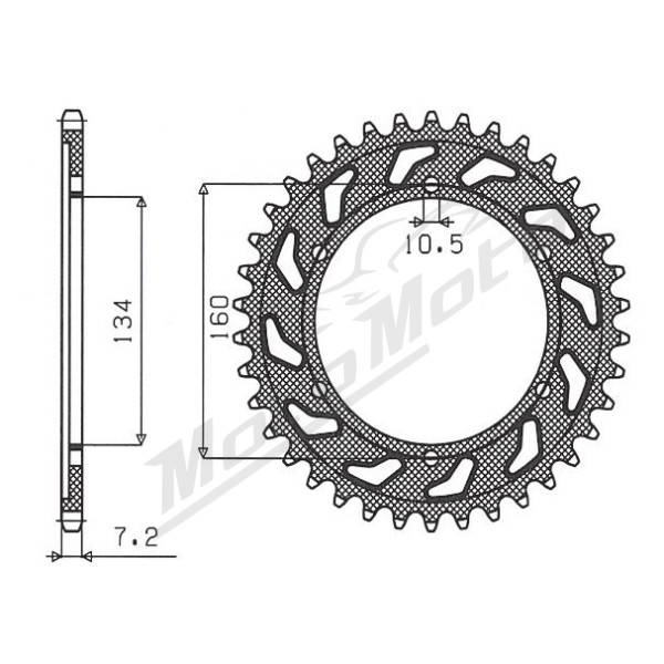 SUNSTAR JTR1307 525 Rear sprocket Honda CBR 600F 01-07