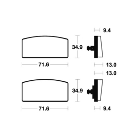 TECNIUM Street Organic Brake pads MA20 BMW R60 / R75 / R80 / R90 / R100 73-84