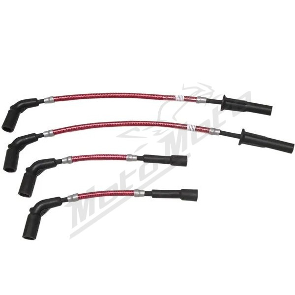 MAGNUM SHIELDING Spark Plug Wires Red Harley Davidson FLDE / FLFB / FLFBS / FLSB / FXLRST / FXST 1750/1923 18-24