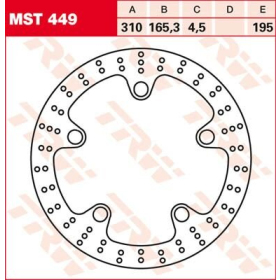 TRW Round Fixed Front Brake Rotor 310mm Honda GL / VFR 1200-1800cc 12-20