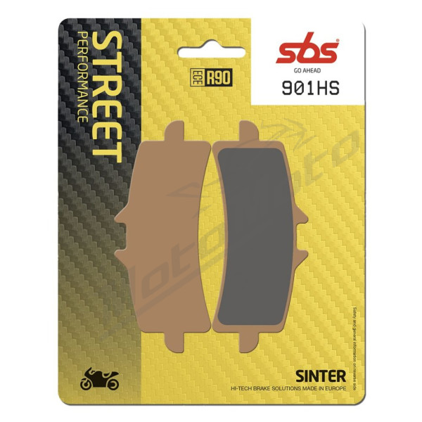 SBS HS Street Excel 901HS Sintered Front Brake Pads Aprilia / Bimota / BMW / Ducati / Energica / Honda / KTM / MV Agusta / Triumph 675-1290cc 08->