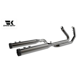 KHROME WERKS 2-into-1-into-2 Dominator-SR Išmetimo Sistema Harley Davidson FLH / FLHFB / FLHR / FLHRC / FLHRXS / FLHT / FLHTK / FLHTKL / FLHX / FLHXSE / FLTRU 1750-1977 17-26