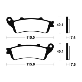 TECNIUM Street Performance Sintered Metal Brake pads - MF221 Honda ST 1100 Pan European 96-01