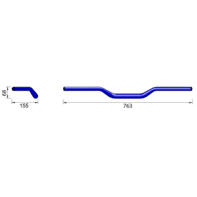 HIGHSIDER Pro X-Bar Superbike X01 Vairas 763mm KTM / Yamaha / Aprilia / BMW 125-1700 04-26