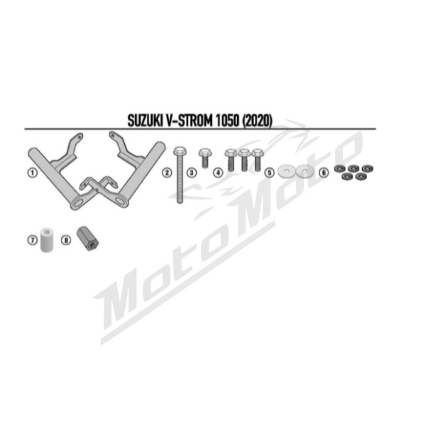 KAPPA Additional headlight bracket set Suzuki V-Strom 1050 20-25