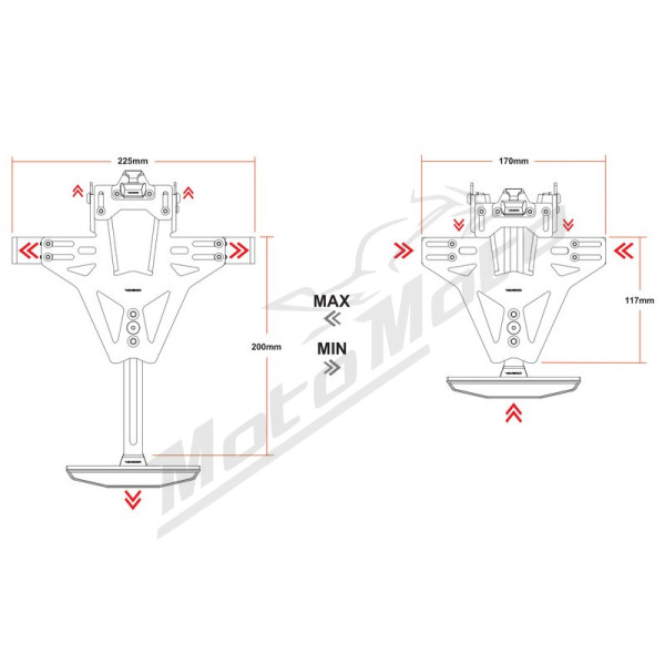 HIGHSIDER Pro License Plate Holder Honda CB / CBR 650-1000 24-26