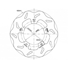 Front / Rear brake disc POLINI GILERA DNA / RUNNER / PIAGGIO FLY / ZIP / VESPA Ø 200x96,5x4