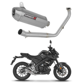 Dominator Full Exhaust System Collector Silencer S3 + dB killer Yamaha MT 125 2021-2024