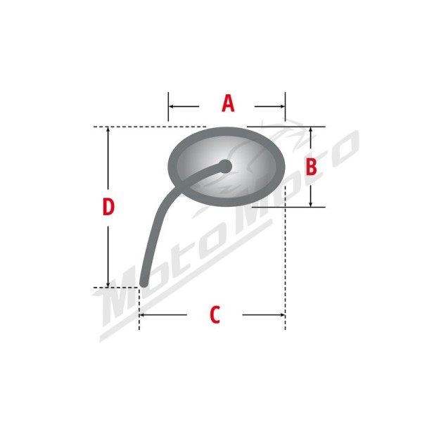 HIGHSIDER Fairing Mirror Straight (1pc) Aprilia / BMW / Honda / Kawasaki / Suzuki / Yamaha 600-1200cc 86-24