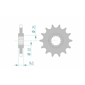 AFAM Steel Standard Front Sprocket 24602 - 525 15 teeth KAWASAKI ZEPHYR 750 1995-1997