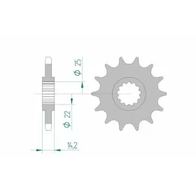 AFAM plieninė standartinė priekinė žvaigždutė 24602 - 525 15 dantukų KAWASAKI ZEPHYR 750 1995-1997
