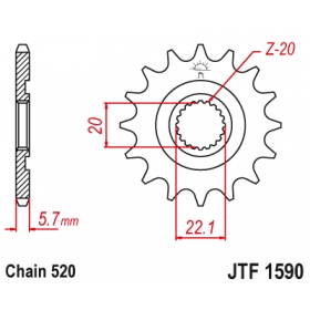 Front sprocket JTF1590