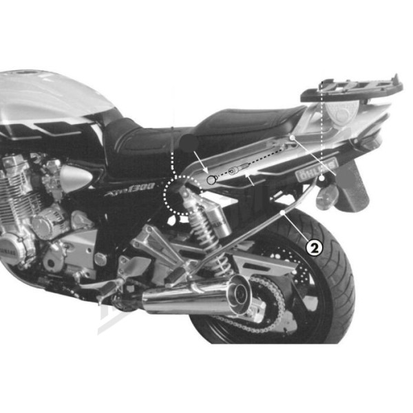 KAPPA Rear storage box bracket Yamaha XJR 1200-1300 95-02