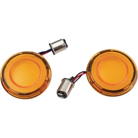 KURYAKYN LED. Front Turn Signal Conversions Orange Harley Davidson FLD / FLHC / FLHTK / FLHX / FLSL / XL / XR 883/1923 00-24