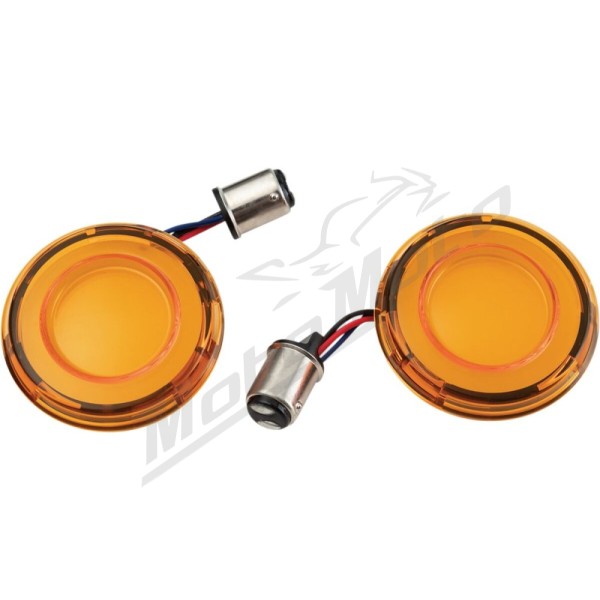 KURYAKYN LED posūkio lemputės su lęšiukais oranžiniai Harley Davidson FLD / FLHC / FLHTK / FLHX / FLSL / XL / XR 883/1923 00-24