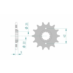 AFAM grandinės komplektas 520XMR3 14/48 Standard KAWASAKI NINJA ZX-4R / ZX-4RR 400cc 23-25