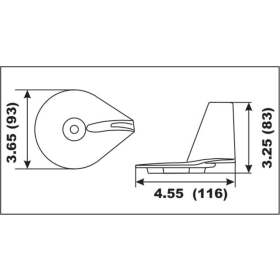 Perf anods variklio tvirtinimo dalis Mercury 25-50HP