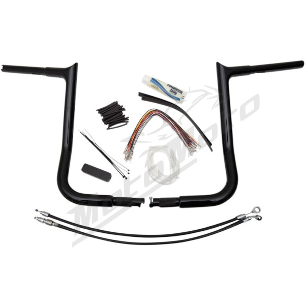 FAT BAGGERS INC. Pointed Top Vairo kompl. juodas 91.5x35.5cm Harley Davidson FLHTC / FLHTCUSE / FLHTK / FLHX 1584-1800 08-13 